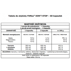 FITMAX Don't Stop 60 kapsułek