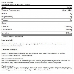 FITNESS AUTHORITY Xtreme BCAA 2000 250 tabletek
