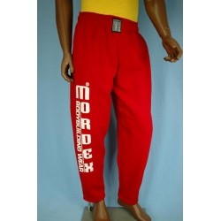 MORDEX Spodnie z dużym napisem "MORDEX" KOLOR CZERWONY