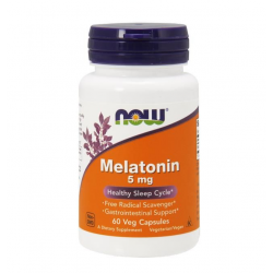 NOW FOOD Melatonin 5mg 180 veg kapsułek