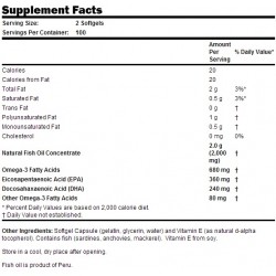 NOW FOOD Omega-3 200 softgels