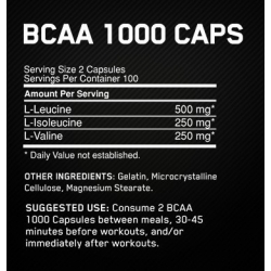 OPTIMUM  BCAA 1000 Mega Size 400 kapsułek