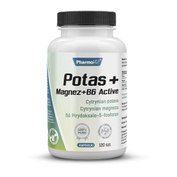 PHARMOVIT Potas + Magnez + B6 Active 120 kapsułek